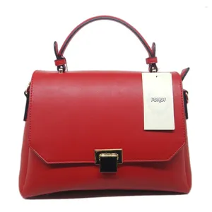 Sacs à bandoulière rouge sexy dames sac bandoulière en cuir véritable messager plaine femmes fourre-tout