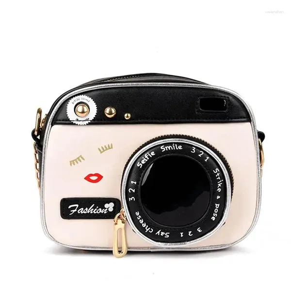 Sacs à bandouliers rétro Vintage Crossbody for Women 2024 Fashion Lady Camera Shape Small Bag Chains Messenger Femme