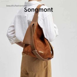 Sacs à bandouliers Sacs d'épaule Songmont Medium Ear Tote Designers Lazy Light Light Backpack Commuter One épaule Bag du corps