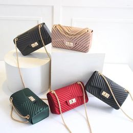 Sacs à bandoulins Shyaa Brand Matte Grosted Jelly Sac Trend Small Chain Messenger Mini PVC Handsbag