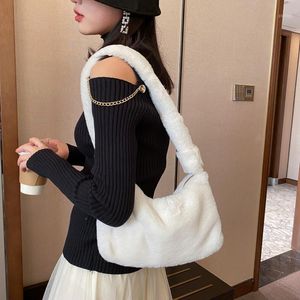 Sacs à bandoulière Design Simple femmes doux en peluche HBP Hobos hiver fourrure dames pochette sac à main mode femme sous les bras sac