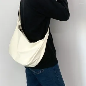 Schoudertassen Eenvoudige Meisjes Student Harajuku Effen Kleur Dames Hobos Messenger Bag Kleine Geruite Vrouwelijke Reistas Handtassen