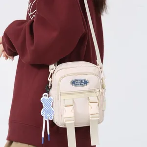 Schoudertassen Kleine Crossbody Tas Voor Meisje 2024 Canvas Dames Messenger Koreaanse Mode Katoenen Doek Vrouwelijke Student Telefoon Portemonnees