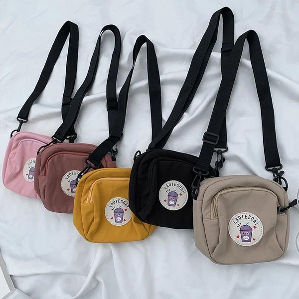 Sacs à bandouliers Small Oxford Tissu Crossbody Sac pour femmes 2024 Corée Messenger Purse Purse Phone Girl Student Mini Handsbag