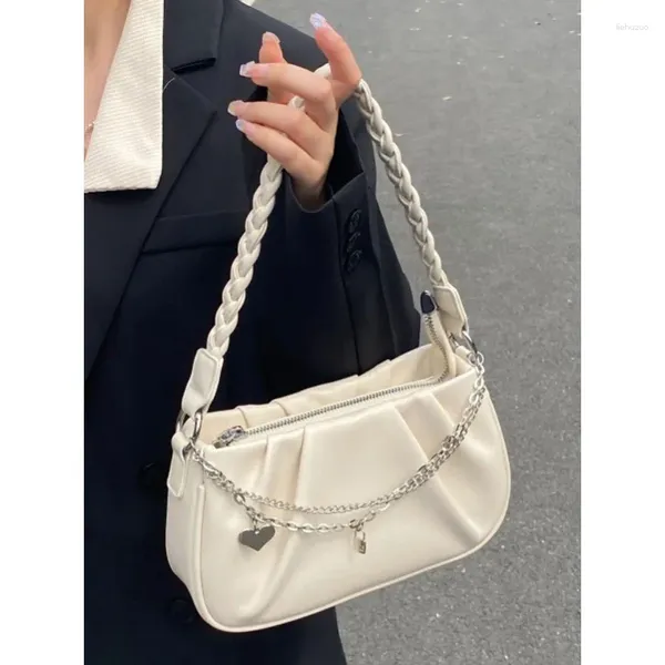 Sacs à bandoulière petit sac à bandoulière en cuir Pu pour femmes mode femme pli chaîne femmes concepteur femme sacs à main