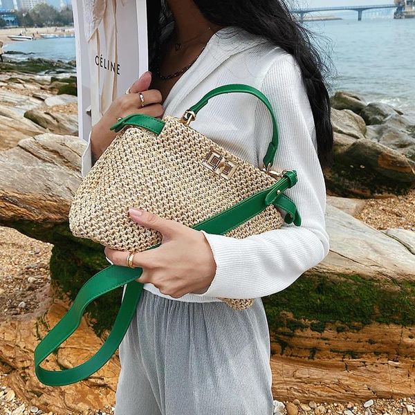 Sacs à bandouliers Small Spraw Crossbody for Beautiful Women 2024 Summer Fashion Brand Travel Beach Handbags et sacs à main