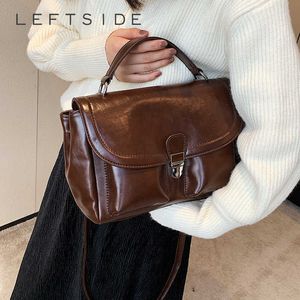 Schoudertassen kleine tas voor vrouwen trend vrouwelijke trending vaste vintage crossbody tas lady handtassen met korte handgreep 230322