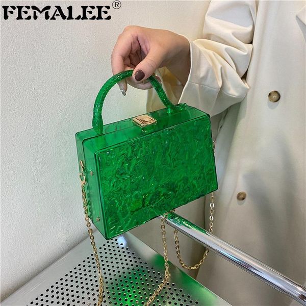 Bolsos de hombro con asa de serpiente, bolsos acrílicos transparentes, bolso de mano de boda de lujo para mujer, bolso de cadena con patrón de grietas de hielo de diseñador