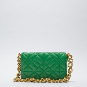 Sacs à bandoulière souple en cuir PU chaîne sac marque Design décontracté femmes sacs à main et sac à main vert pochette fourre-tout pour de haute qualité