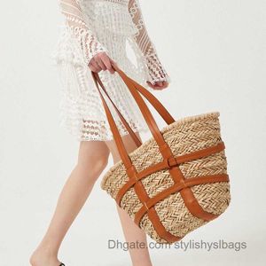 Sacs à bandoulière printemps/été sac tissé à la main en paille grande capacité une épaule sac tissé en rotin portable plage vacances sac à main sac pour femme