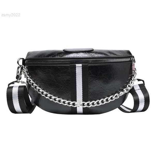 Sacs à bandoulière Stripe Femmes Taille Sac De Luxe Designer Ceinture Sacs Femme Épaule Bandoulière Poitrine Sac En Cuir PU Fanny Pack Chaîne Banane Hip Sacs