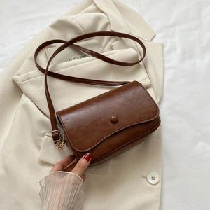 Schoudertassen Stijlvolle vierkante handtas Vintage PU crossbodytas voor dames en meisjes