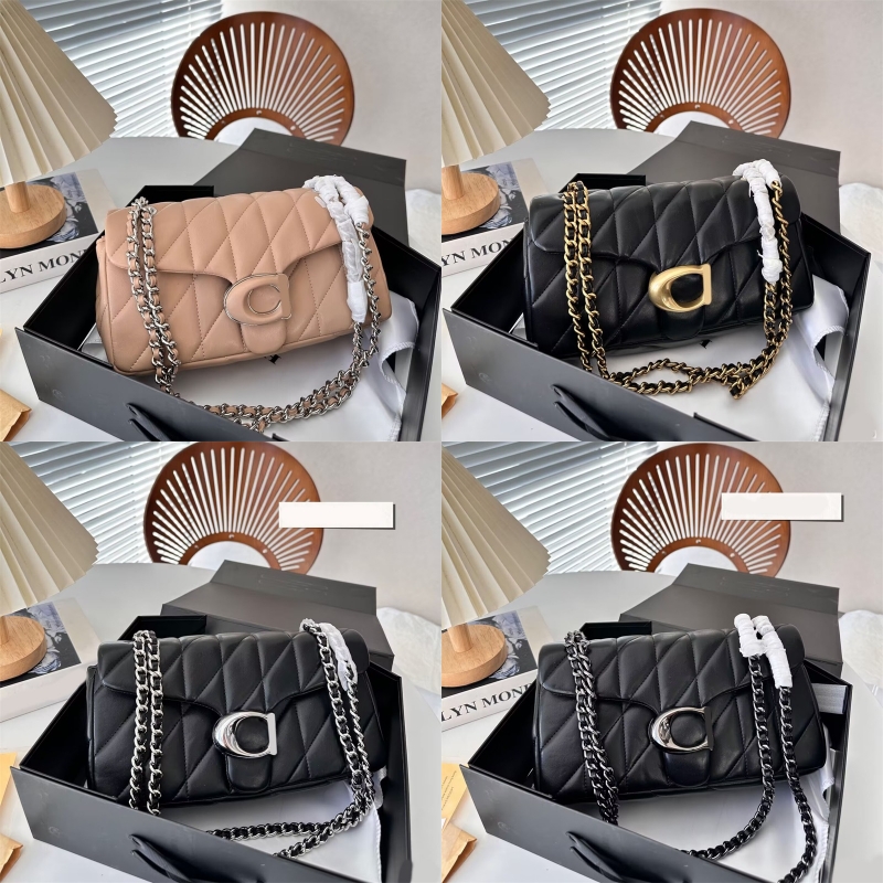Shoulder Bags Tabby designer shoulder bag quilted chain handbags letter tote messenger borse classical purse pillow crossbody bags brown black pink xb129