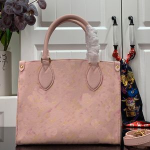 Bolsos de hombro Bolsos de mano Mujeres Aerosol pintado en relieve cuero de vaca de grano M46168 Bolso de compras duro informal Bolsos cruzados con cerrojo abierto con caja