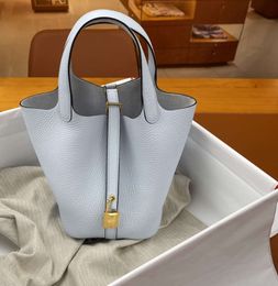 Schoudertassen Totes 10A Vrije tijd Bucket Bag Dames Tote Bag Klassieke Designer Tas Premium TC Leer Semi-handgemaakte Mode Capaciteit Tas GWRE