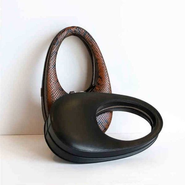 Sacs à bandoulière Totes Oval Designer Egg Bag Sac à main en cuir de serpent Petit sac rond Mini sac fourre-tout Portefeuilles féminins 220617
