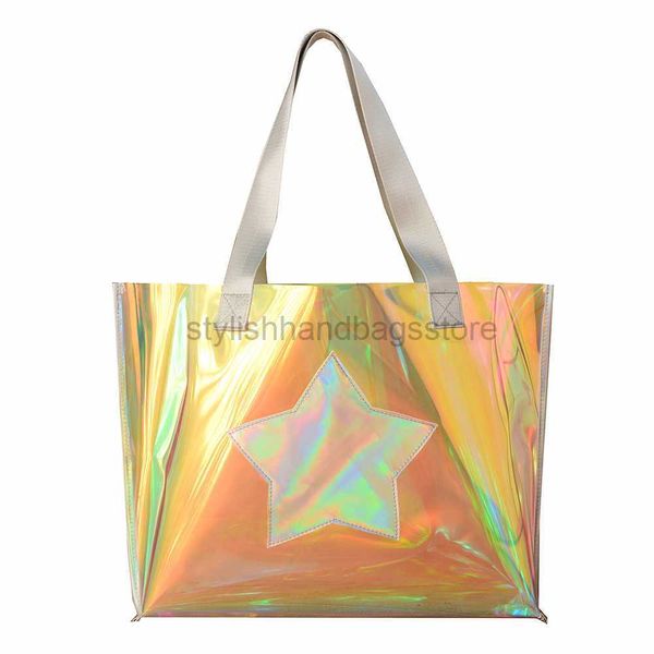 Sacs à bandoulière Sac à main hologramme transparent Desinger Sac à bandoulière de plage d'été Grands sacs à main laser Femmes Sacs à bandoulière transparentstylishhandbagsstore