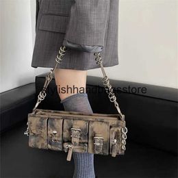 Bolsos de hombro Bolso de motociclista de moda para mujer Bolso largo con múltiples bolsillos distintivos para damas y bolsos Marca de diseñador OIE Bolso de mano de lujo H24221