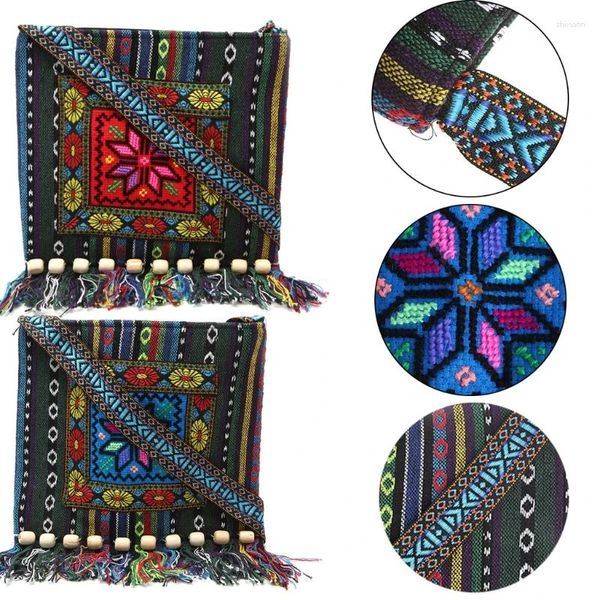 Sacs à bandouliers Sac ethnique vintage Unique Boho Hippie Tassel Tote Messenger