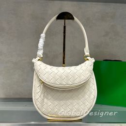 Sacs à bandouliers Unisexe Sac à main sac à main portefeuille de mode Hobo Tote Tote White En cuir sac de créateur Femme Gemelli Twin Sac Woven Under Arm Crossbody 7a