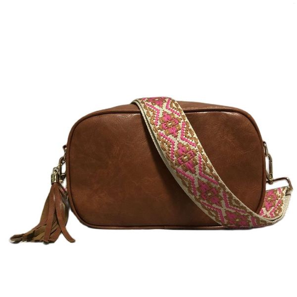 Sacs à bandoulière Vegan Sling Bag Court-ney Bandoulière Avec Gland PU Cuir Cartables Femmes Petit Shopping Sangle De Guitare