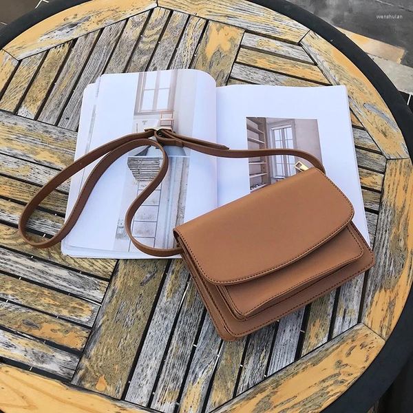 Bolsas de hombro Vento Marea Satchels Bolso cruzado para mujer 2024 Messenger en cuero suave PU Diseño simple Estilo Monedero negro