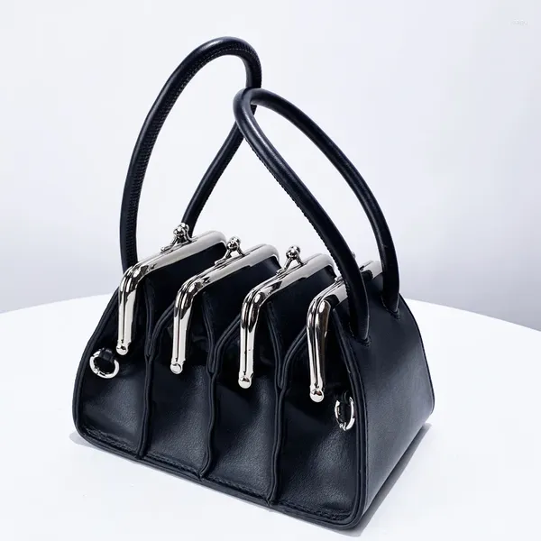 Bolsos de hombro Vintage con clip multicapa para mujer, bolsos de mano de diseñador de lujo, 2024 en PU, estilo Mini órgano, muñeca con asa superior