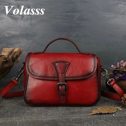 Sacs à bandouliers Volasss Luxury Designer Red Red Great Leather Women's Bag Fashion Fashion Mands pour femmes Cowbag Crossbody