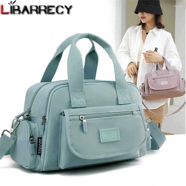 Bolsos de hombro de tela de nailon impermeable para mujer, bolso de mano para mujer, bolso cruzado informal para mujer 2024