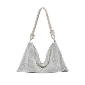 Sacs à bandoulière de soirée de mariage, sac à main de styliste avec nœud en strass, diamants en cristal, sous les bras, dîner, 2022, 220331