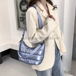 Sacs à bandoulins Hiver Sac grande capacité Femmes Space rembourrée en nylon étanche Feuille de coton TOTE FEMEL