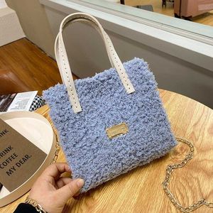 Sacs à bandoulière hiver nouveau matériel de Production de laine sac bricolage Tiktok corail velours tissé fille épaule messager