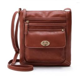 Schoudertassen Vrouw 2024 Handtas Mode Dames Zacht Leer Satchel Cross Body Bag Vintage Vrouwelijke Messenger Bolso Mujer