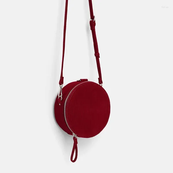 Sacs à bandouliers femme ronde en velours côtelé rouge mode de luxe de luxe sac de messager pack crossbody for women loupstick packs créateur