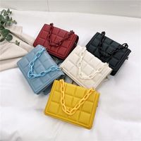 Sacs à bandouliers femmes Small Bag Version coréenne Fashion Square à main de style crossbody à une épaule