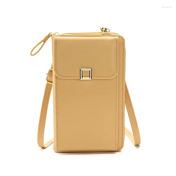 Sacs à bandoulière en cuir PU pour femmes, sac de téléphone pour dames, portefeuille Mobile, messager, petit porte-cartes