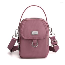 Schoudertassen dames enkele tas mode mode hoogwaardige duurzame stof vrouwelijke mini handtas telefoon ritssluiting cross-body