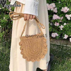 Schoudertassen Dames Andmade Stro Geweven Tas Kleine Crossbody Soulder Dames Fasion Eenvoudig Ontwerp Andbag Portemonnee Zomer Reizen BeacH24219