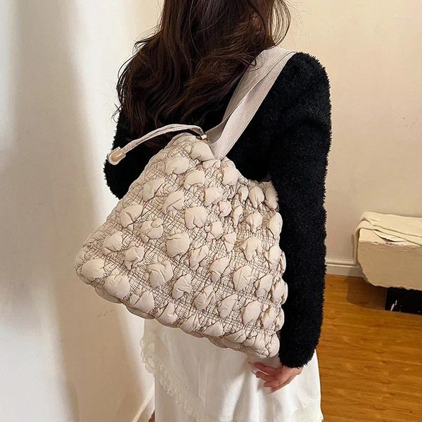 Bolsos de hombro para mujer, bolso de lona, bolsos de nailon para mujer, bolso grande coreano de tela de algodón para estudiantes, Bolsas de compras para niñas 2024