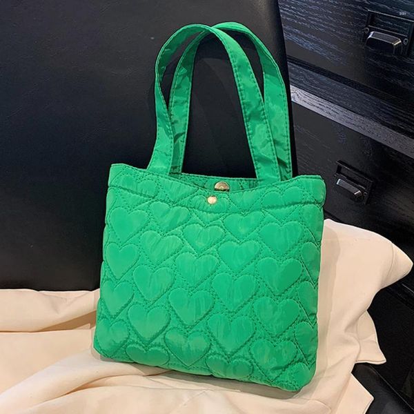 Bolsos de hombro para mujer, bolso informal, Color sólido, acolchado, almacenamiento, tela Oxford, gran capacidad, bolso de compras ligero para mujer