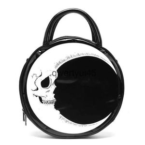 Bolsos de hombro Mujer Lady Girl Punk Dark Skull ead Tunder Flas Impreso Gotic Cross Body MOON Messenger Bag Round andbag arajuku GiftH2421