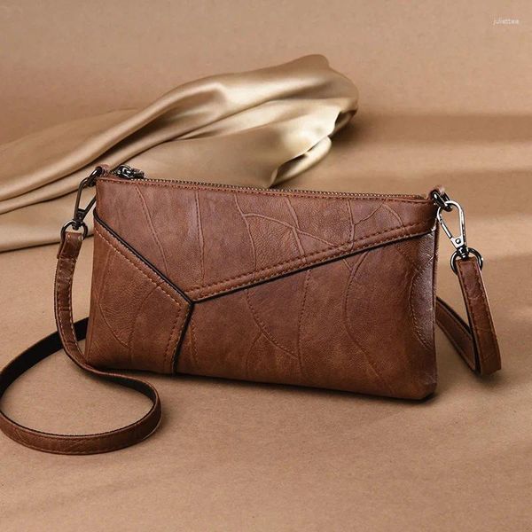 Bolsos de hombro para mujer Mini bolso 2024 moda coreana Casual mujer PU cuero cruzado femenino suave pequeño teléfono