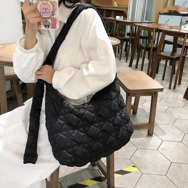 Bolsos de hombro para mujer, bolso de mano acolchado, bolso acolchado con correa ancha, bolso cruzado de gran capacidad, bolso bandolera de invierno