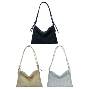 Schoudertassen Dames Strass Handtas Elegante Sparkle Satchel Clutch Rits Mode Tote Veelzijdige riem Verstelbare avond