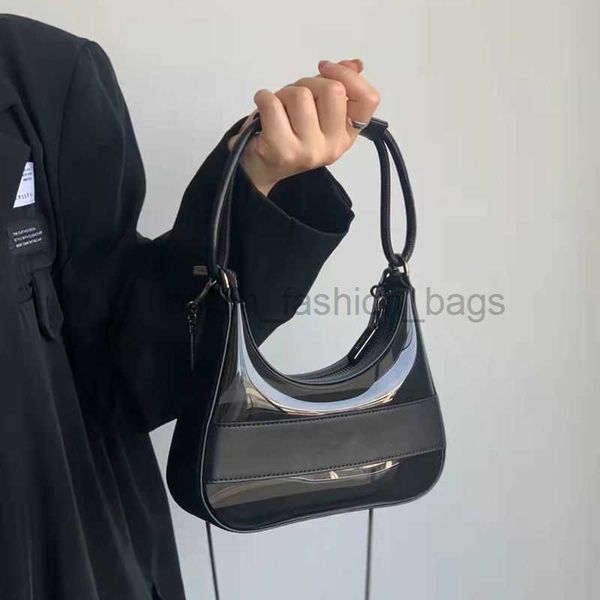 Bolsos de hombro Bolso de mujer 2023 Tendencia Transparente Verano PVC Jelly Ropa interior Messenger Luxury Caitlin_fashion_bags