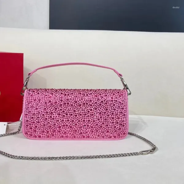 Bolsos de hombro Bolso de mujer 2024 Bolsos de diamantes de imitación para mujer Monedero de diamantes Señoras Mujer Crossbody brillante