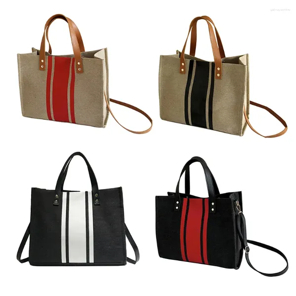 Bolsas de hombro Bolsas para mujeres Crossbody para mujeres impresión de rayas de color de color damas