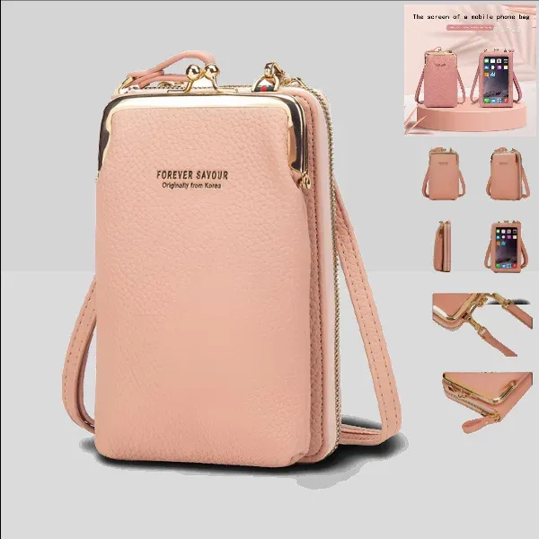 Sacs à bandoulière Sac pour femmes Portefeuille Carte Mobile One Piece Multi Purpose Simple et Touchable Screen Bandbody