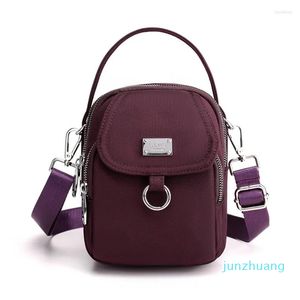 Bolsos de hombro Bolso único de mujer Moda Durable Mujer Mini Bolso Teléfono Cremallera Cross-body