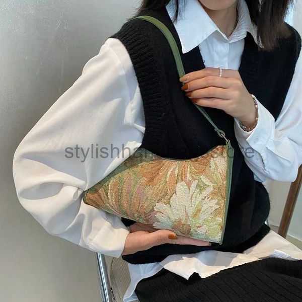 Bolsos de hombro a la axila de mujeres Autumn Autumn New New Pintaring Bags lindos bolsos y bolsos Simples Viajes femeninos pequeños Totestylishhandbagsstore